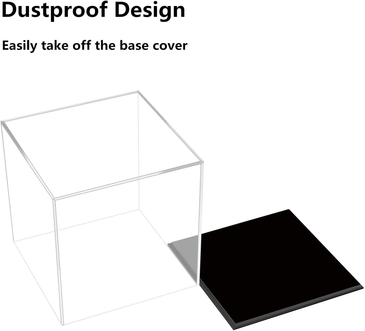 Dustproof Clear Acrylic Box 5x5x5 Inch - Perfect for Action Figures & Artifacts