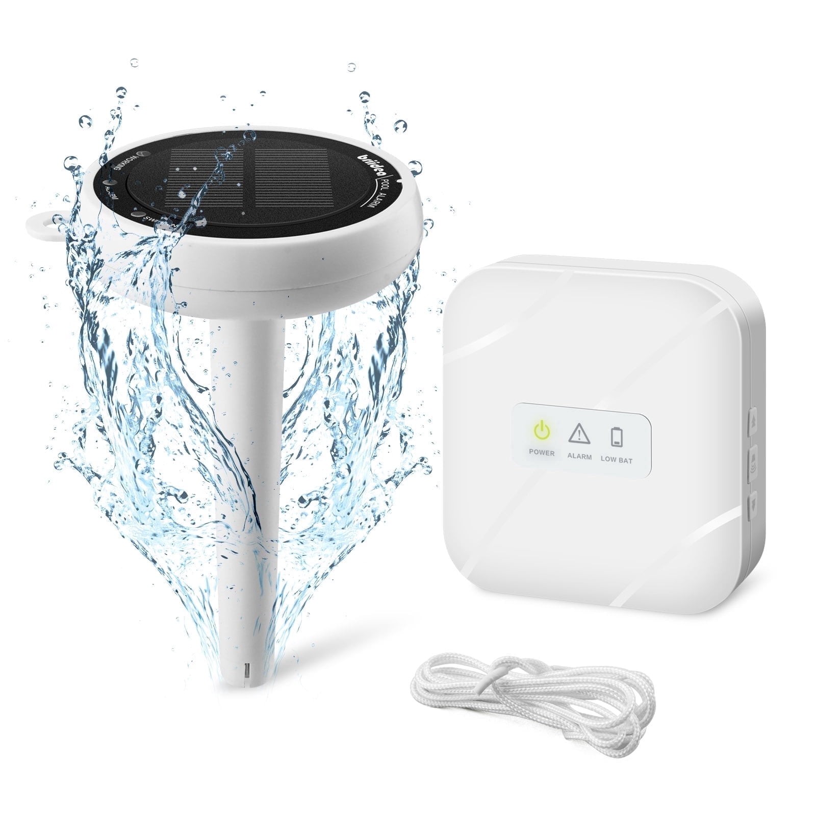 Briidea Solar Wave Pool Alarm, Adjustable Sensitivity, Indoor and Outdoor Dual