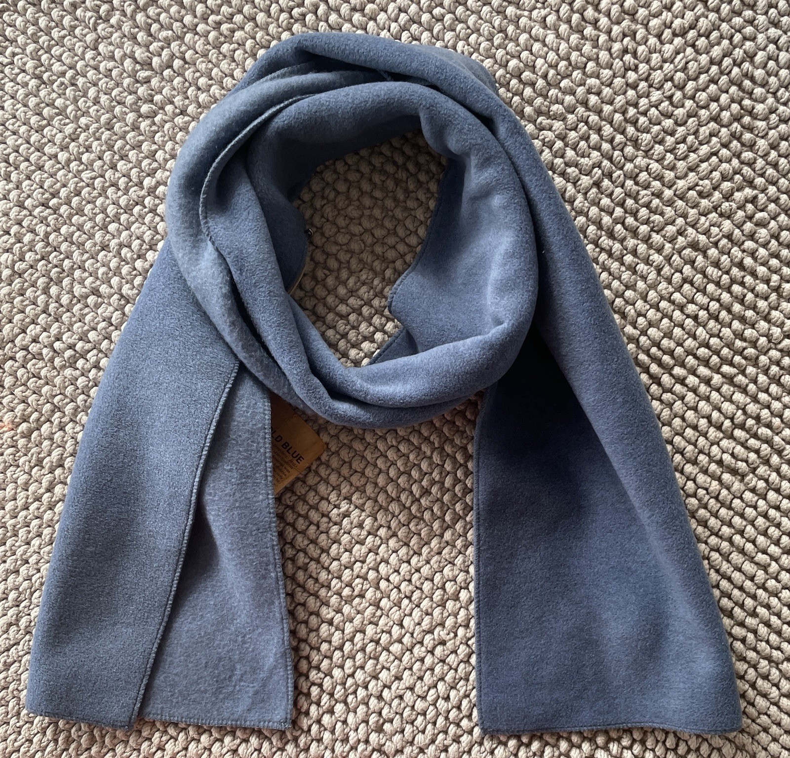 Old Navy Men's Indigo Blue Long Polar Fleece Soft Cozy Warm Scarf 9"W X 64"L