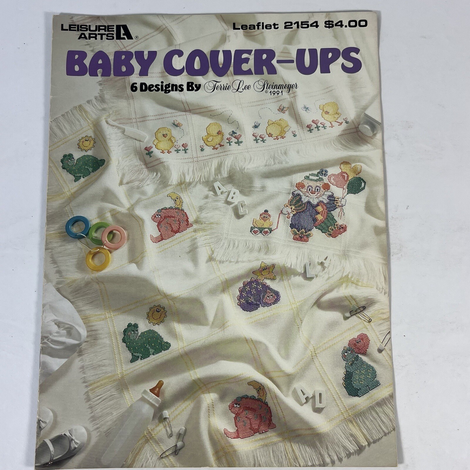 Leisure Arts Cross Stitch Pattern Leaflet Baby Cover Ups Terrie Lee Steinmeyer