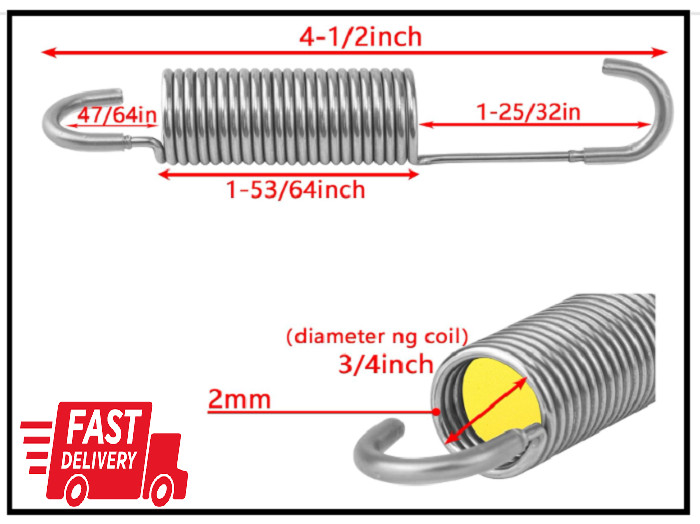 4-1/2inch Replacement Recliner Sofa Chair Mechanism Tension Spring - Long...