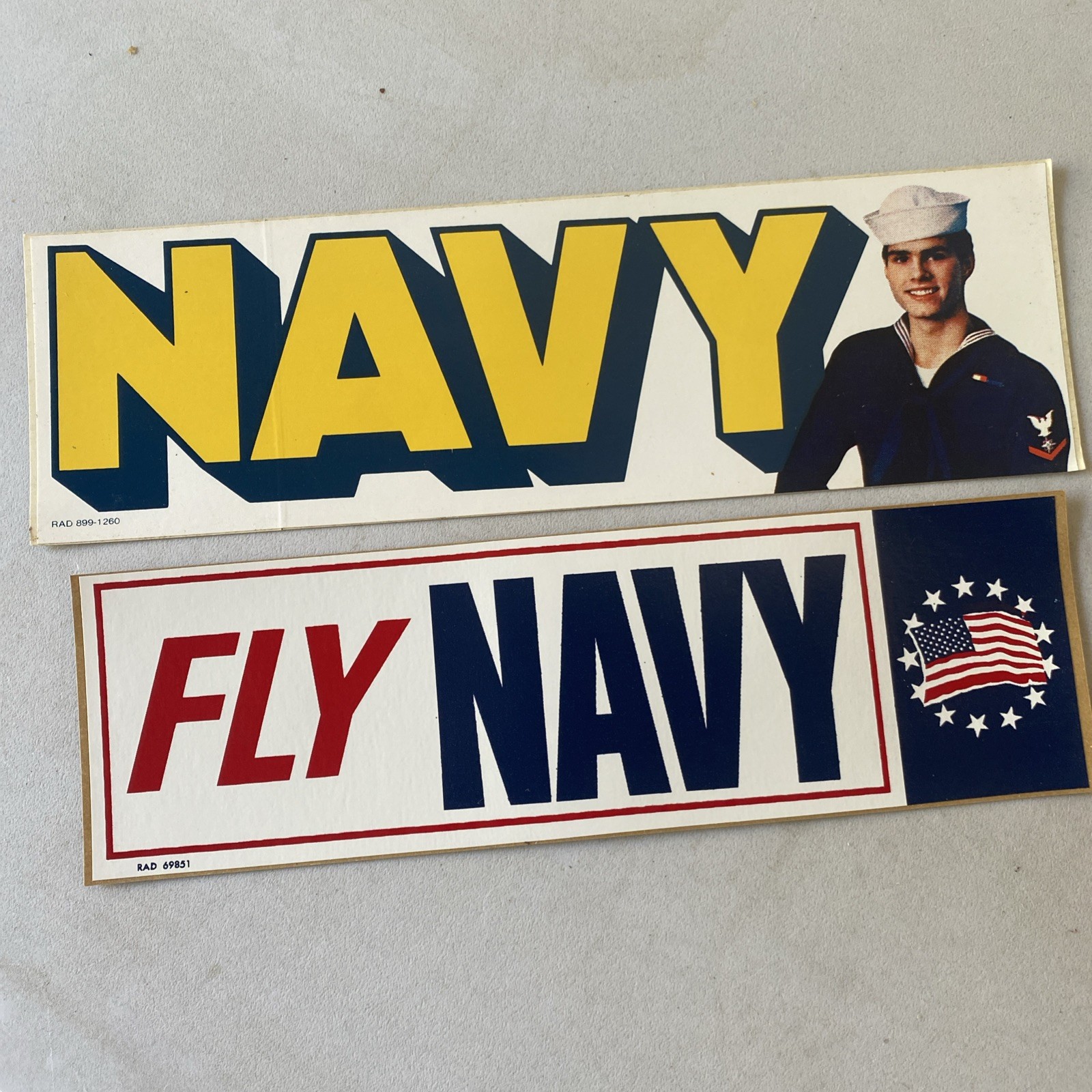 Vintage FLY NAVY & Sailor Navy Old-school Bumper Stickers Cool Military Lot