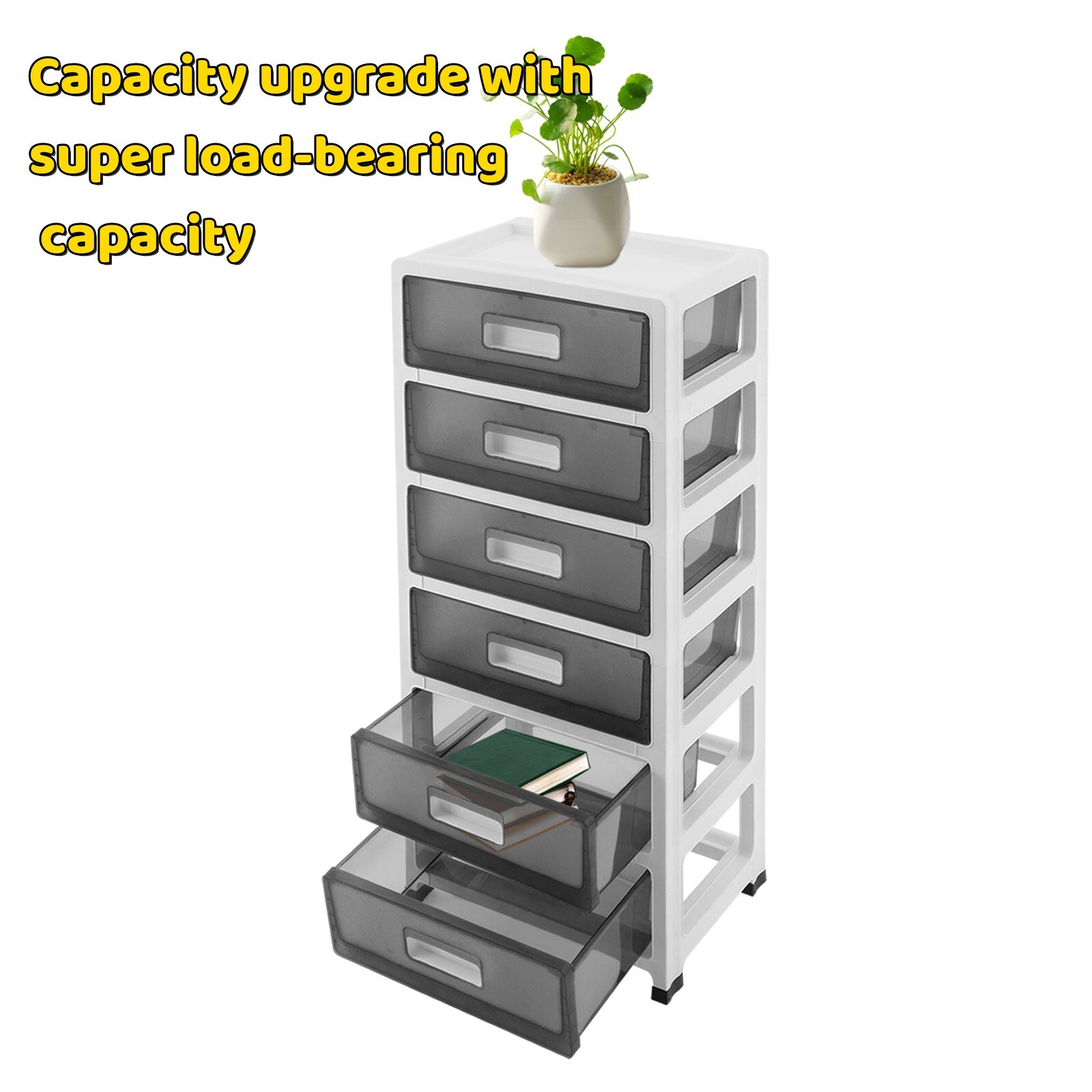 6-Drawer Floor Stand Organizer,Office Storage Box,Bathroom,Copy Data Storage