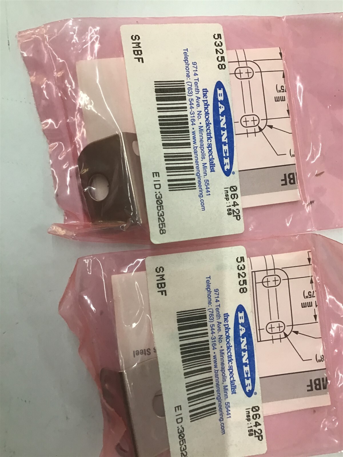 Banner 53258 SMBF Mounting Bracket Lot Of 2