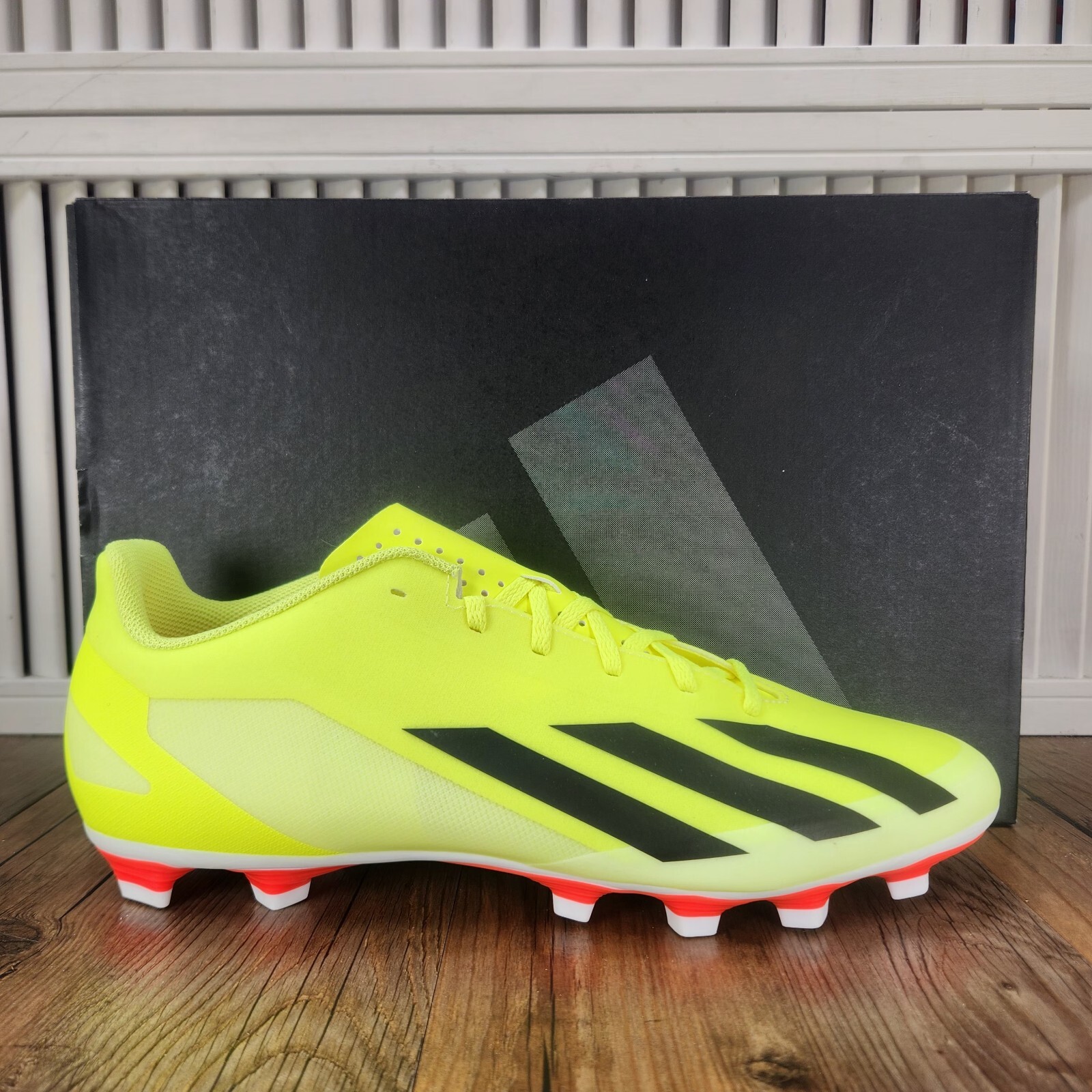Adidas X Crazyfast Club FxG IG0618 Mens Size 11.5 Yellow Athletic Soccer Cleats