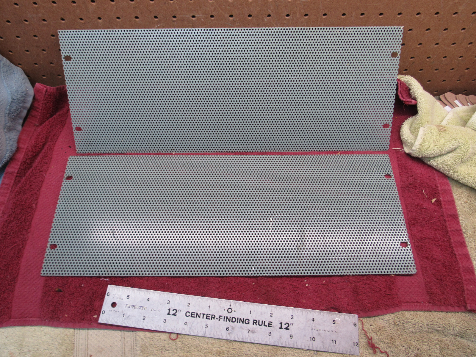 2 Vintage HAM Radio Tube Amplifier Network Rack 19" x 7" Blanking Plates w/holes