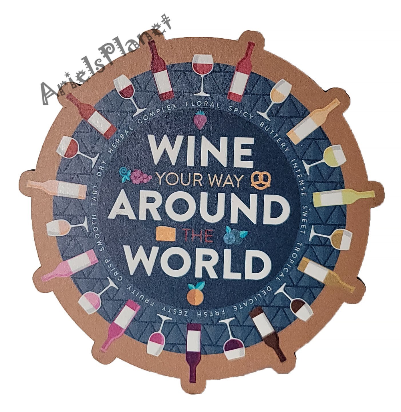 Disney Parks Epcot Food & Wine Festival Wine Around World Fridge Magnet