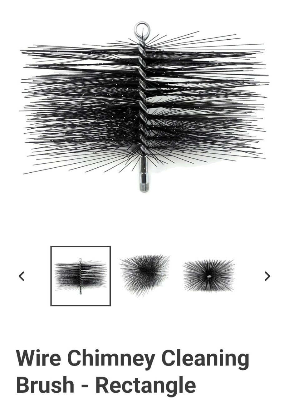 Midwest Hearth Rectangle Wire Chimney Cleaning Brush (6" x 10" Rectangle) Mad...