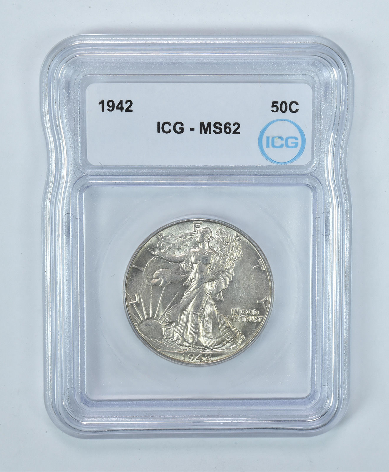 1942 Walking Liberty Half Dollar MS62 ICG