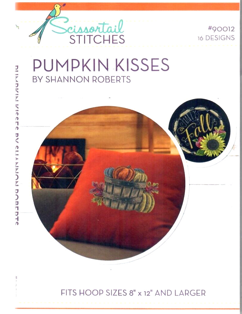 Scissortail Stitches 90012 Pumpkin Kisses Shannon Roberts 16 Designs CD Quilting