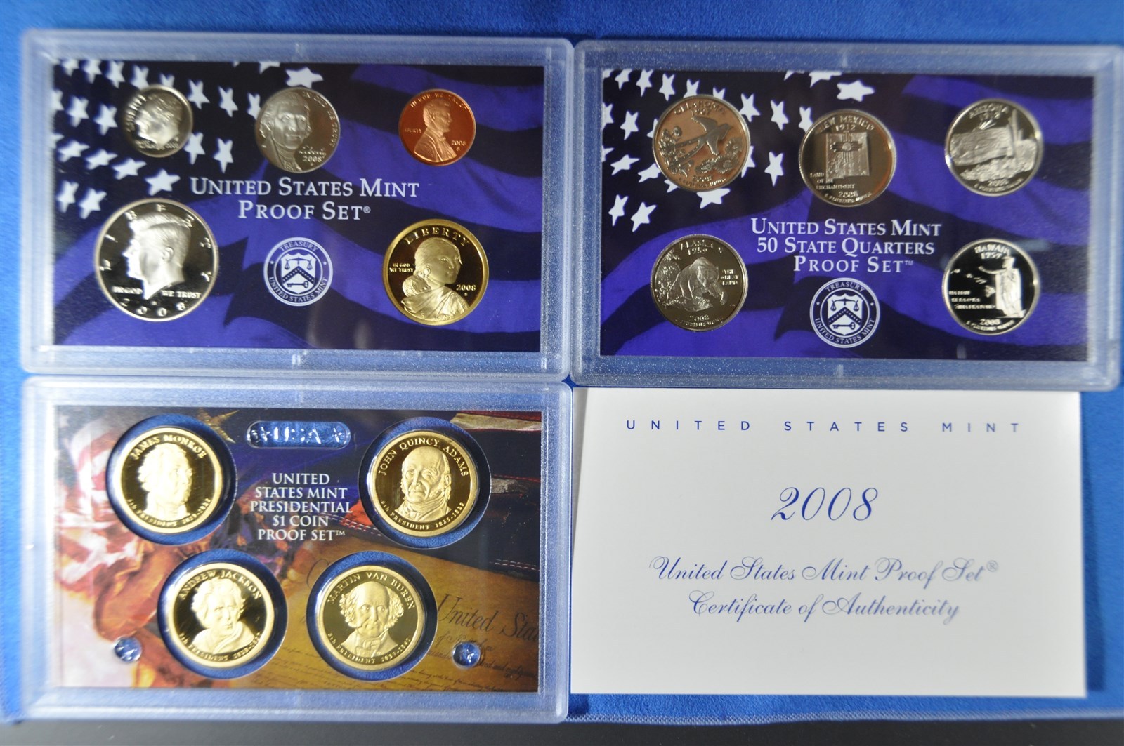 2008 S U.S. Mint 14-pc Clad Proof Set +box & COA original packaging