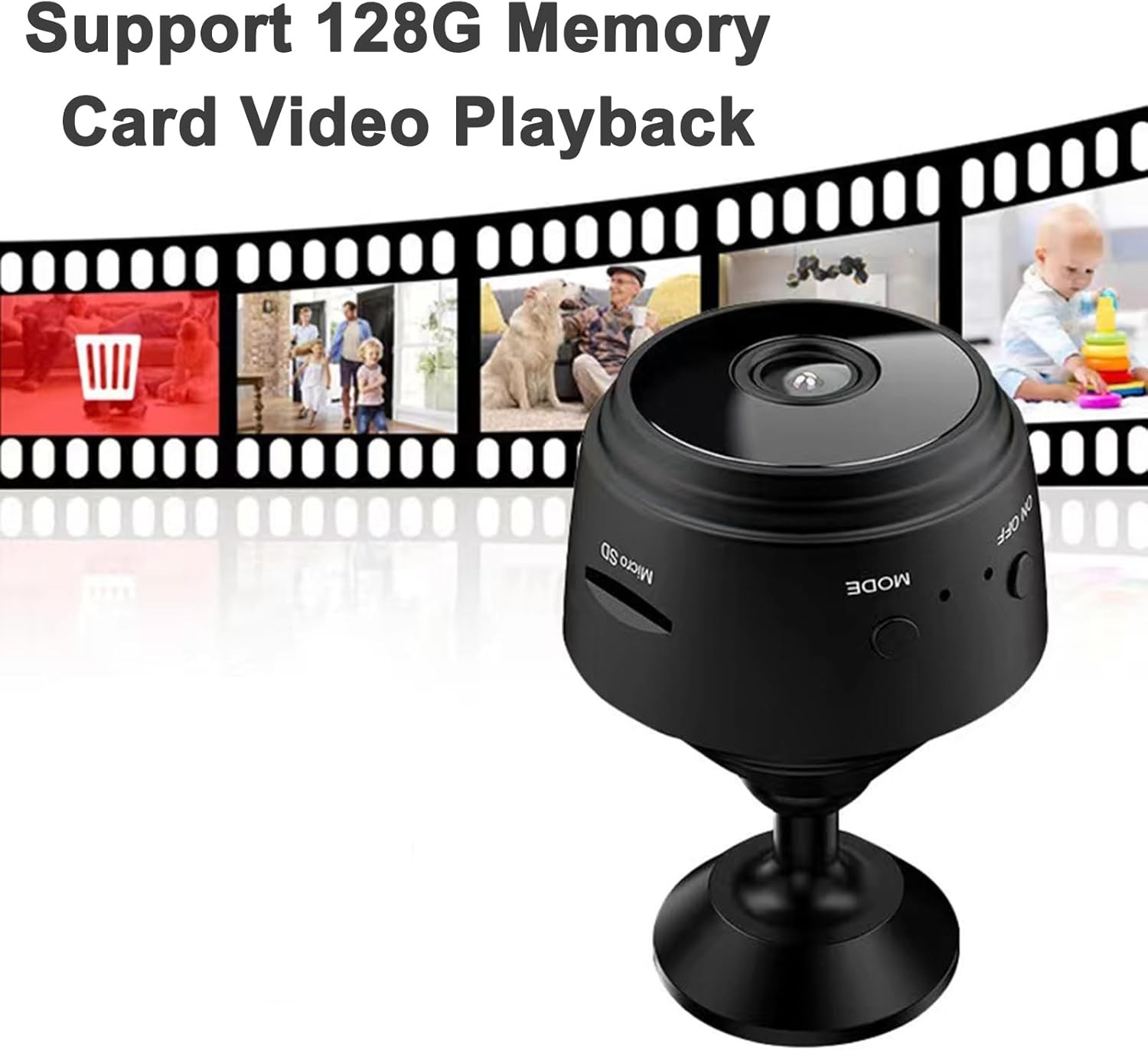 Compact 1080P Security Camera - Ultra-Wide Lens with Multi-User Access & Storage
