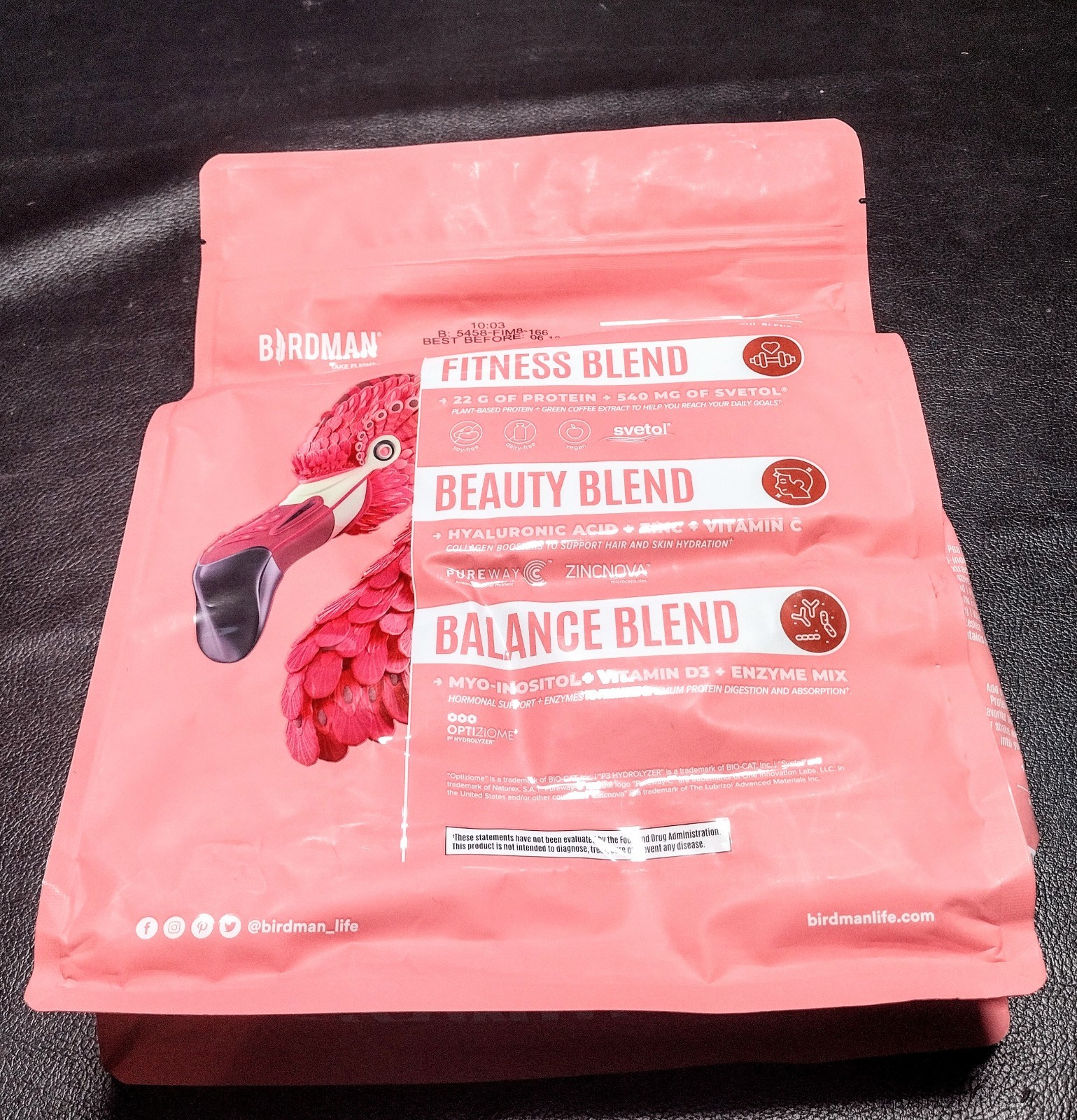 New Birdman Fitmingo Plant Based Protein Powder Drink Mix MOCHA - 3.3 Lbs. 6/26