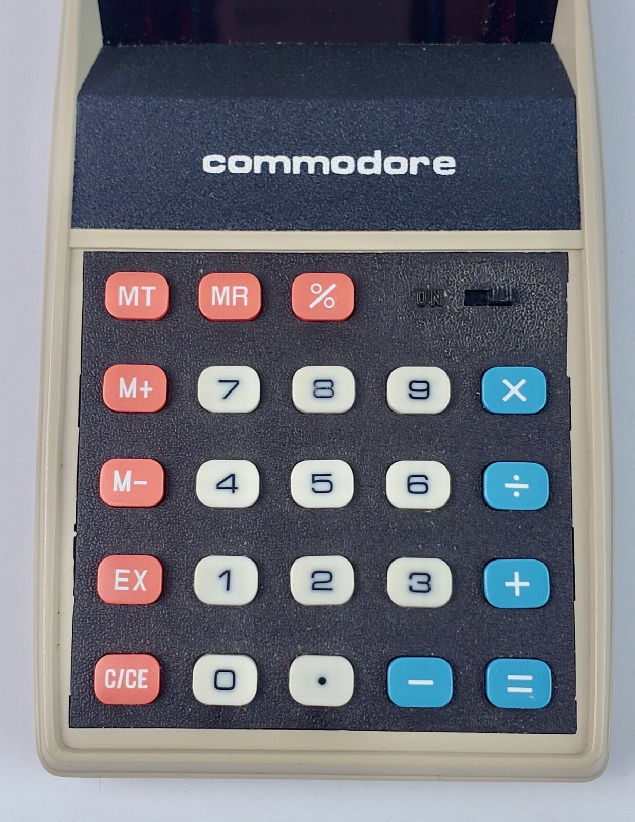 Rare Vintage Commodore Solid State Red LED Calculator 897D w/ box & manual