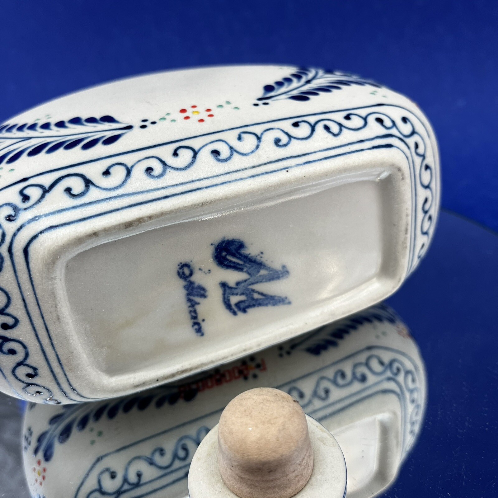 Anejo Limited Edition Casa Cofradia Empty Tequila Pottery Art Bottle Mexico