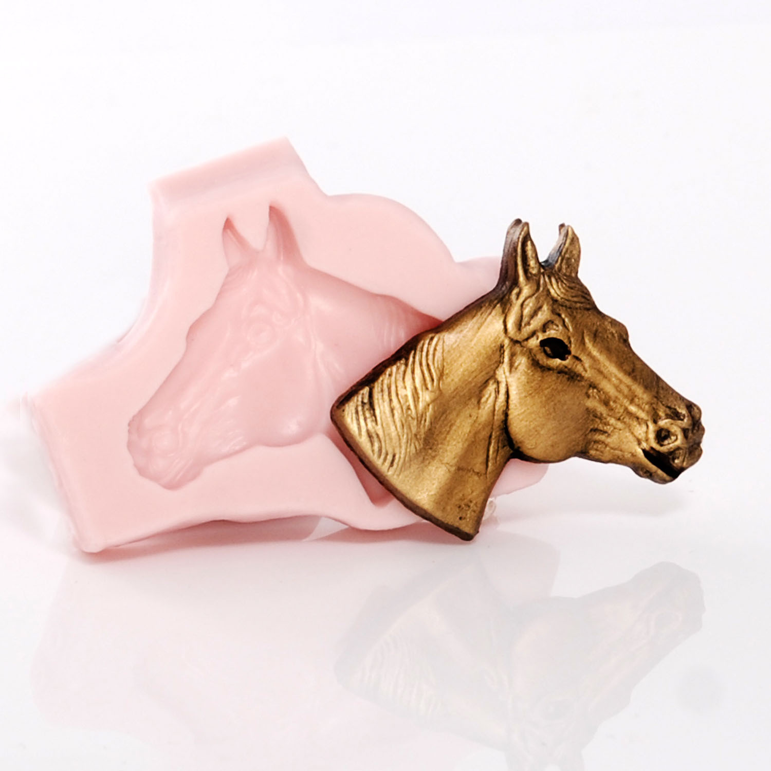 Silicone Mold Horse Head Food Safe Fondant Jewelry Resin Polymer Clay Mold (968)