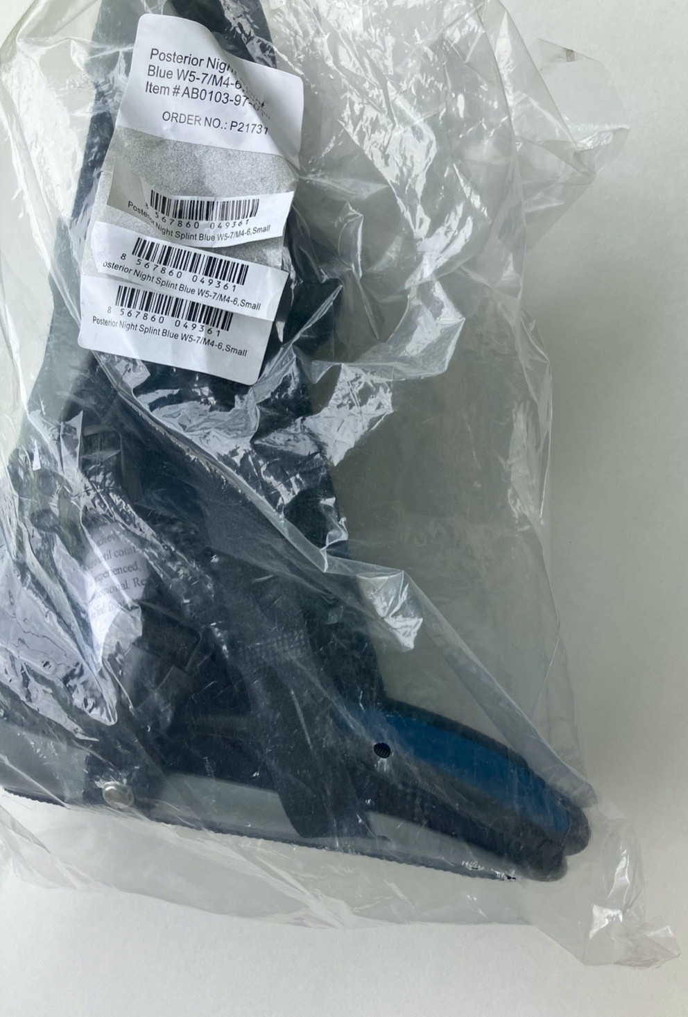 Size Small  W 5-7 / M 4-6 Posterior Night Splint Heal / Foot / Ankle Pain P21731
