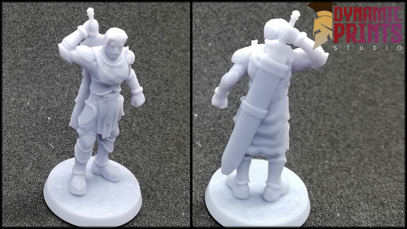 Gregor - Human Greatsword Fighter - Dynamic Prints Exclusive 35mm Miniature D&D