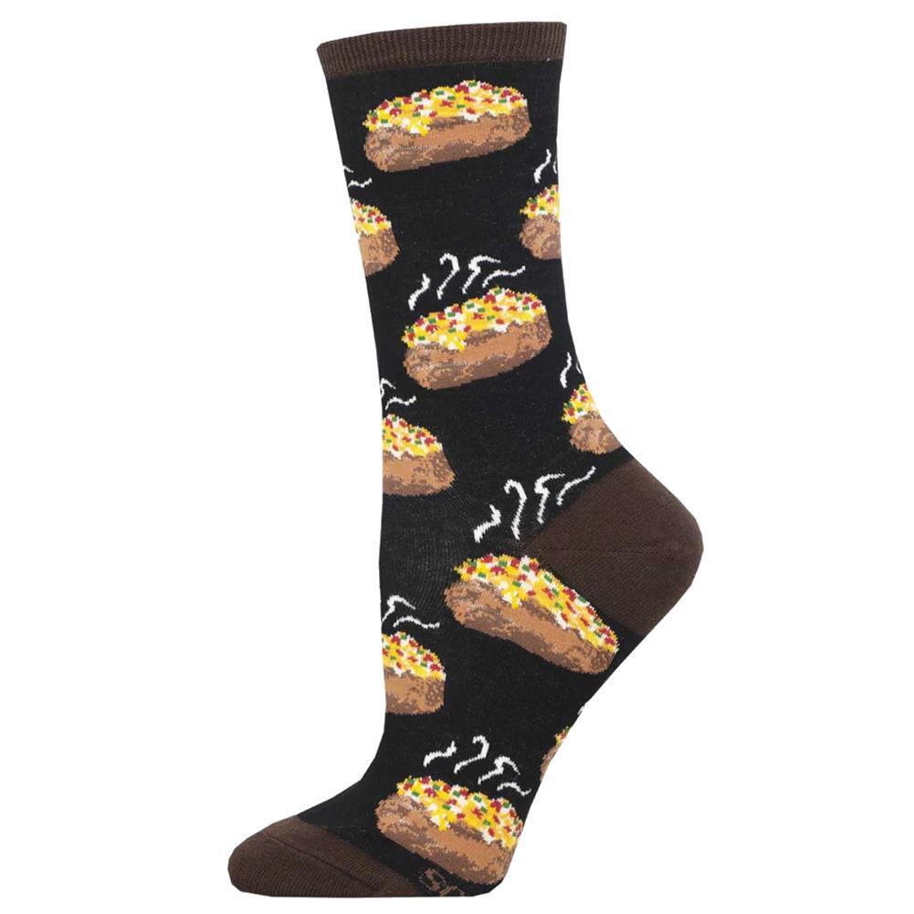 Socksmith Women's Crew Socks I'm Baked Potato Fun Food Novelty Footwear