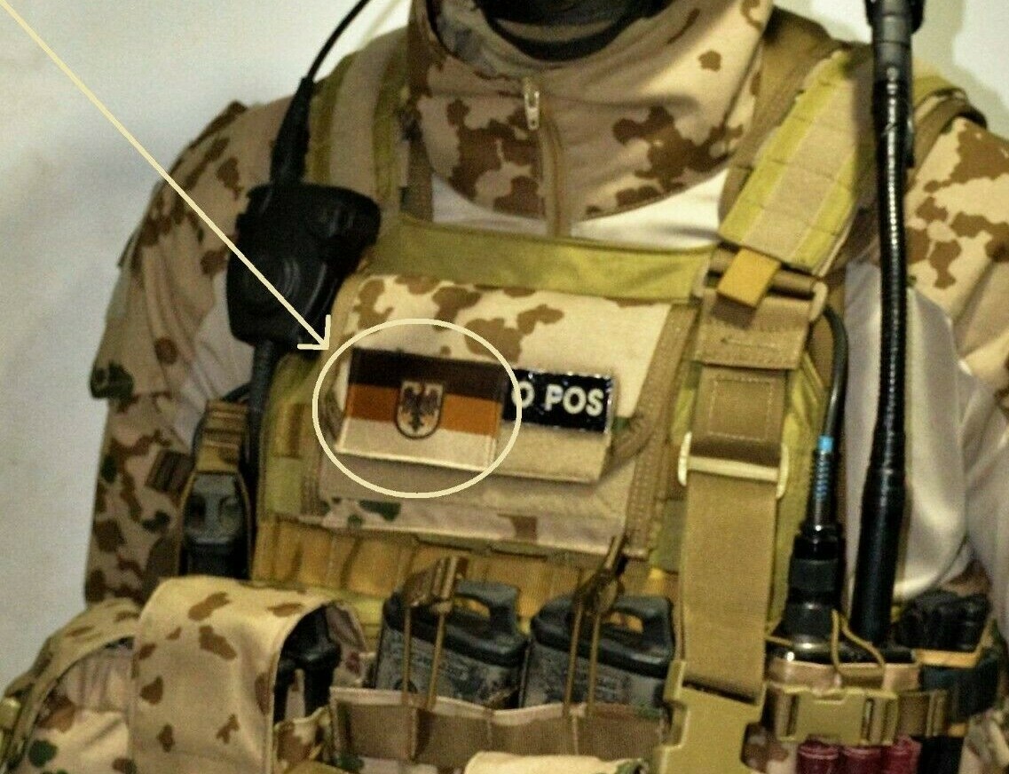 KANDAHAR WHACKER© NATO ISAF JSOC BUNDESWEHR KSK velkrö-hook PATCH: German Flag