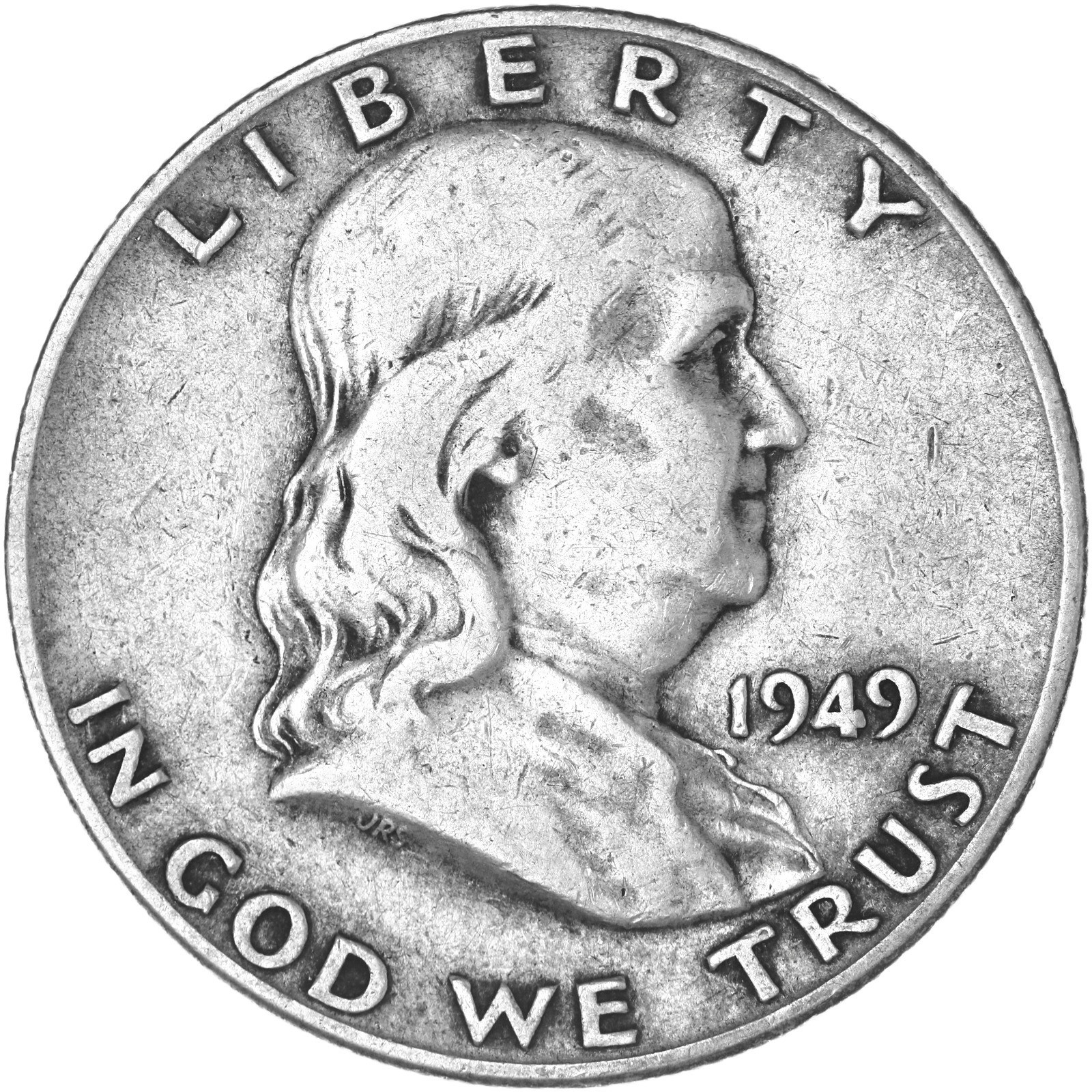 1949 D Franklin Half Dollar Fine 90% Silver