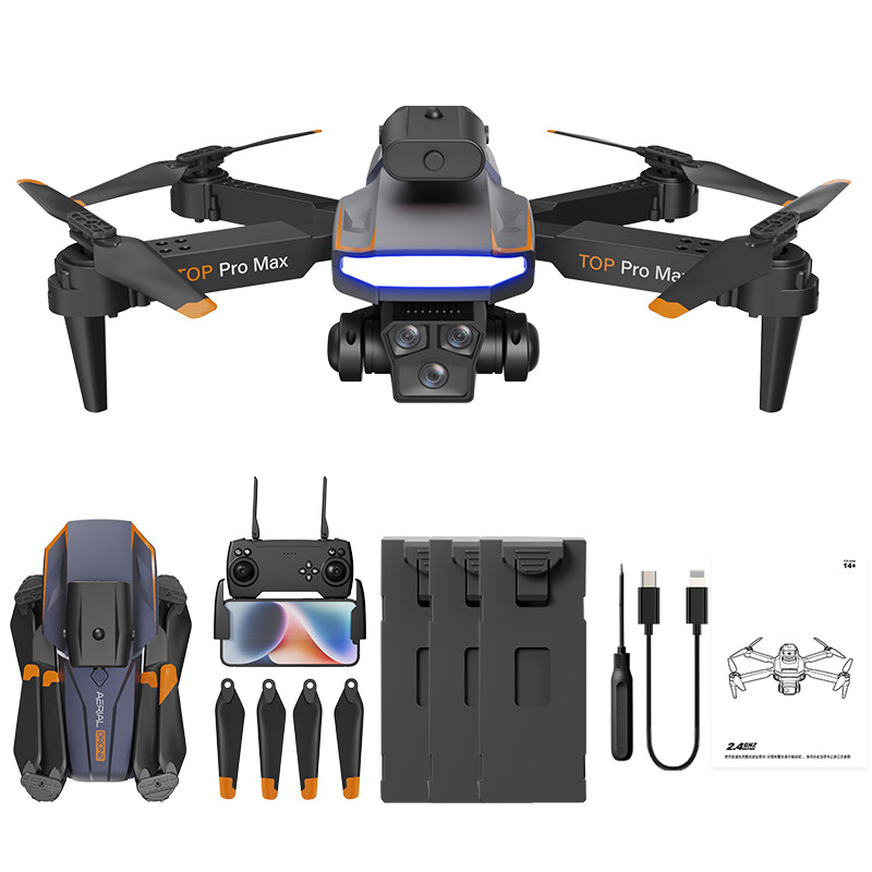 RC Drones with Camera 4K Dual HD camera WIFI FPV Foldable Quadcopter 3 Battery
