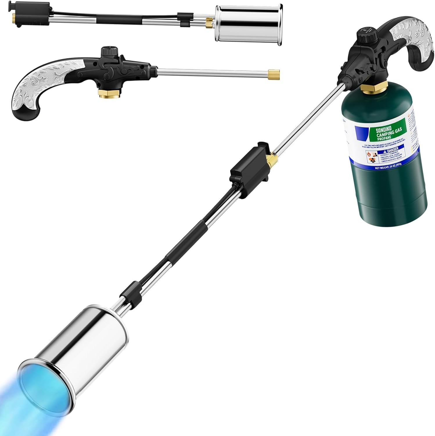 Professional-Grade 30" Propane Weed Torch - Safe and Efficient Outdoor Solution