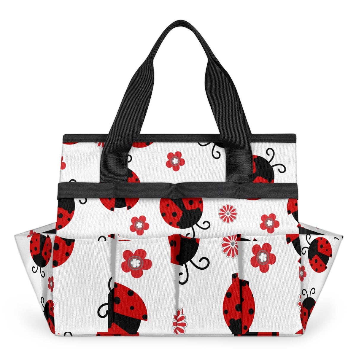 Ladybug Gardening Tool Bag,Heavy Duty Garden Tote Bag,Portable Oxford Flower ...
