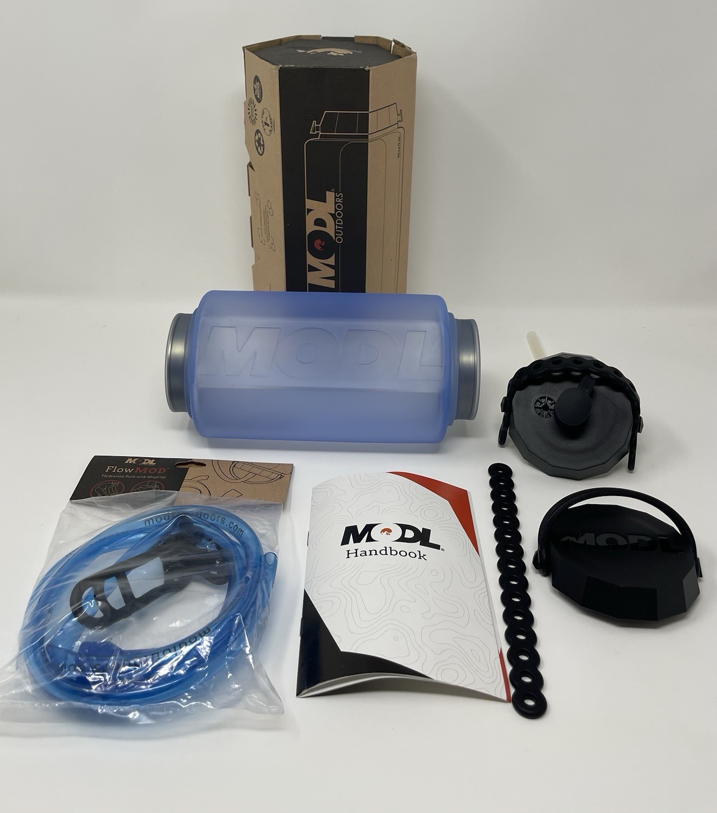 MODL Outdoor Water bottle Blue 36Oz BPA free.Camping Hiking