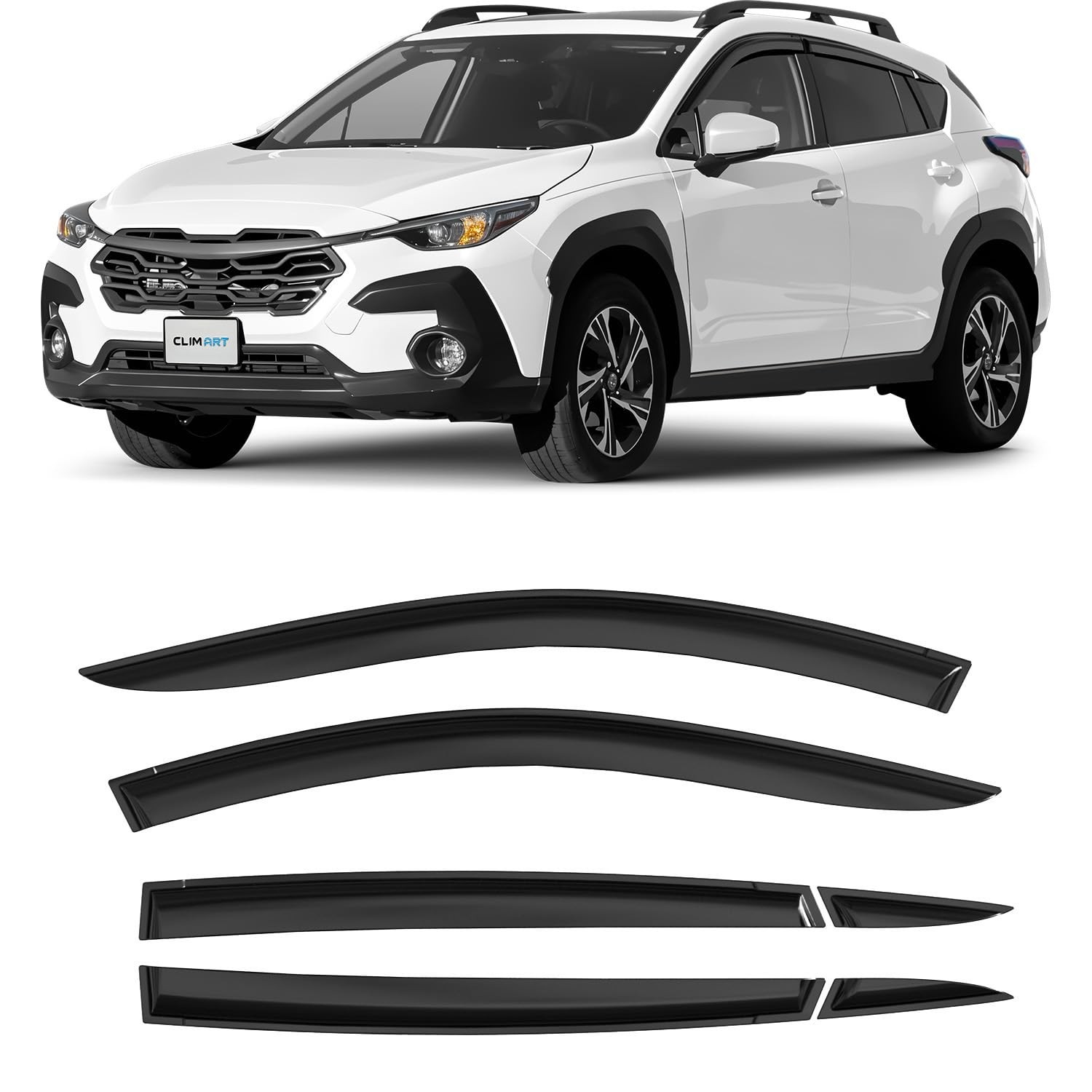 CLIM ART Incredibly Durable Rain Guards for Subaru XV Crosstrek 2024-2026, Or...