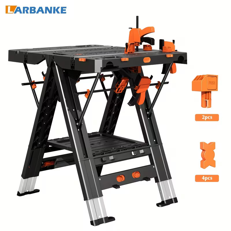 Folding Workbench, 2-in-1 Waterproof Portable Folding Work Table, 31" W X 25" D