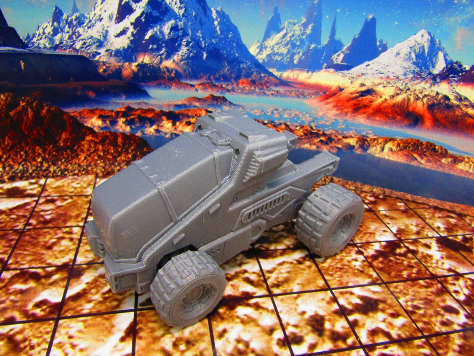 Explorer Surface Buggy ATV Vehicle Scatter Terrain Scenery Miniature 3D Printed
