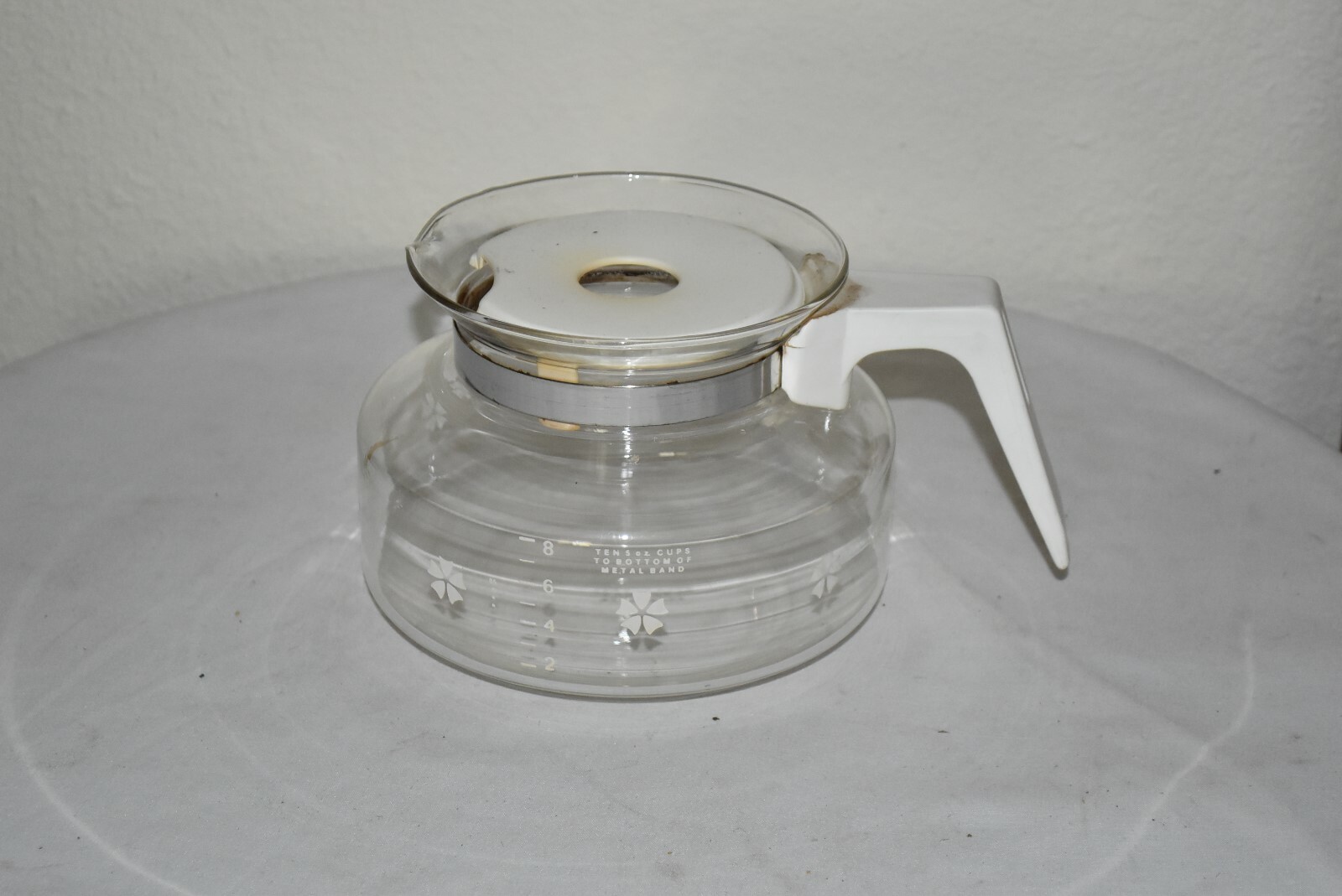MR COFFEE 10 Cup Glass COFFEE POT REPLACEMENT CARAFE flower design EUC