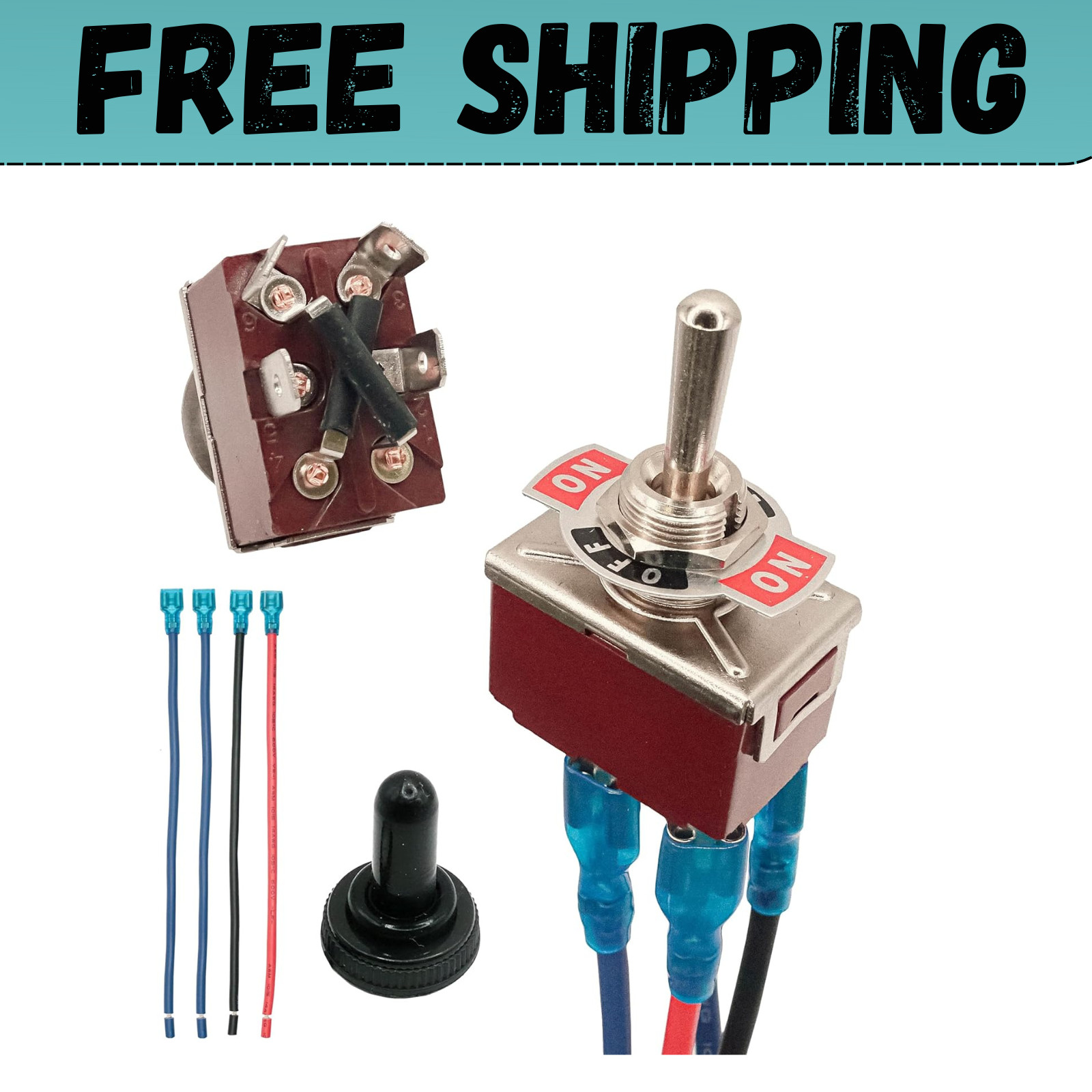 Momentary Reverse Polarity Switch 12V 30A  DPDT 4 Pin  On  Off  On  Toggle Switc