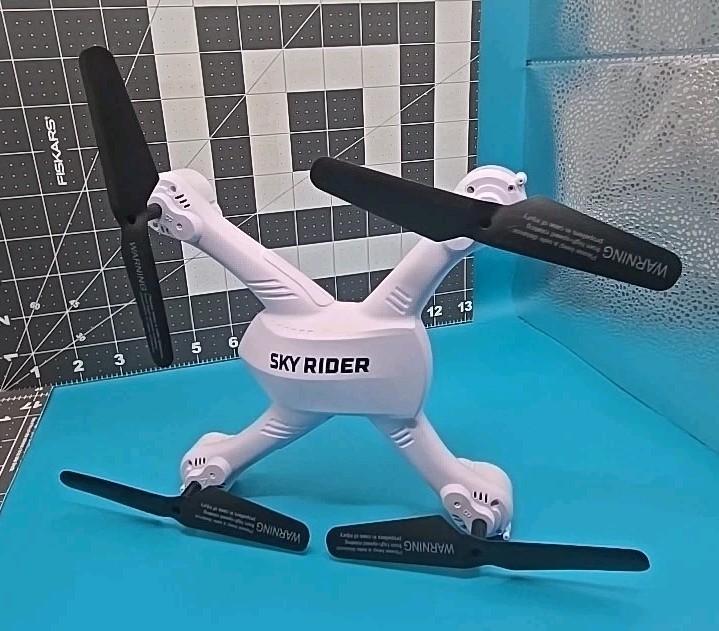 White Sky Rider Quadcopter Drone With Camera Open Box New