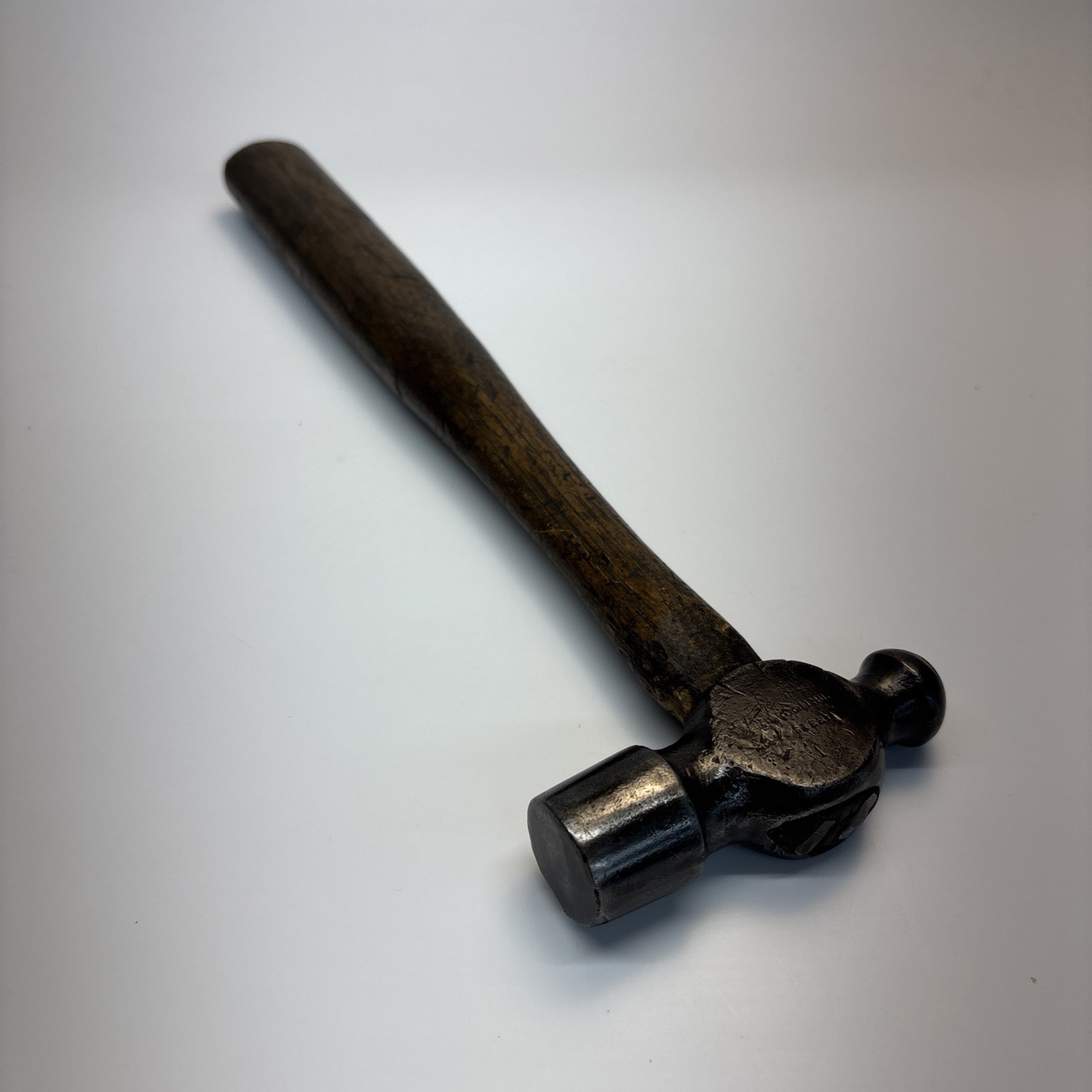 Vintage No 1 Ball Peen Hammer Steel Head Wooden Handle