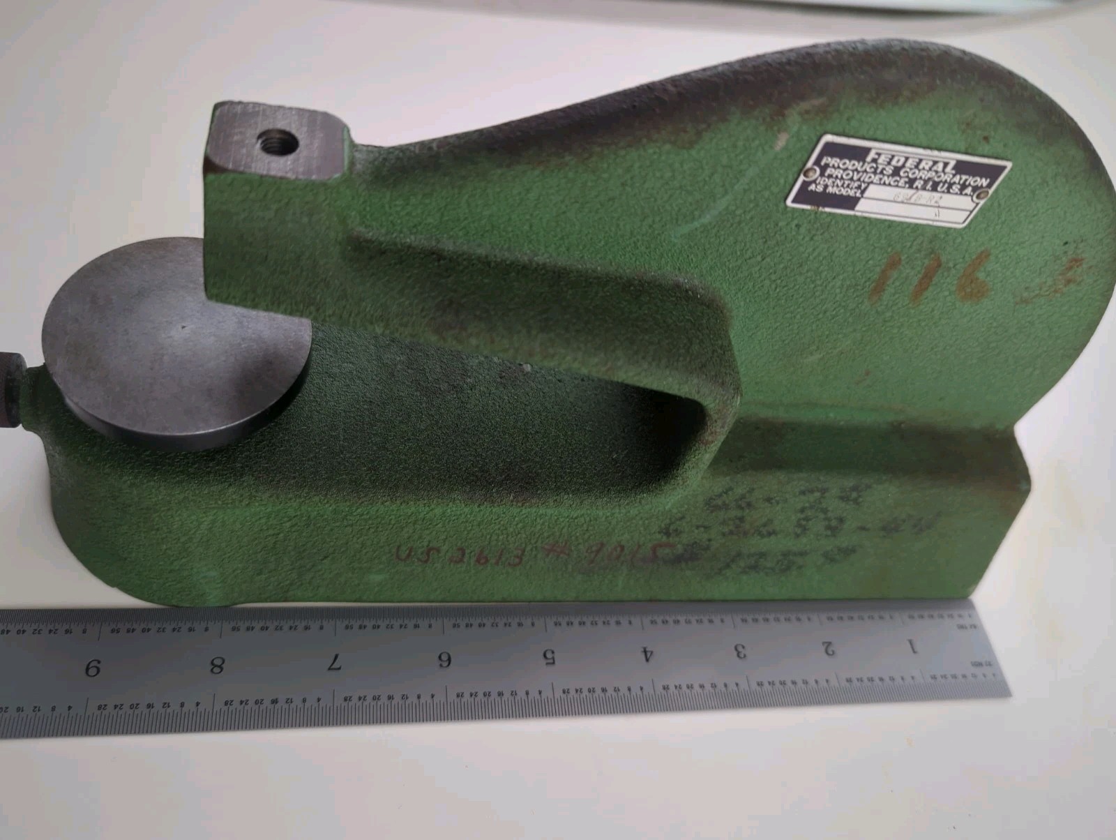 Federal 691B-R2 Thickness Gage Comparator Base Stand & Platten No Indicator