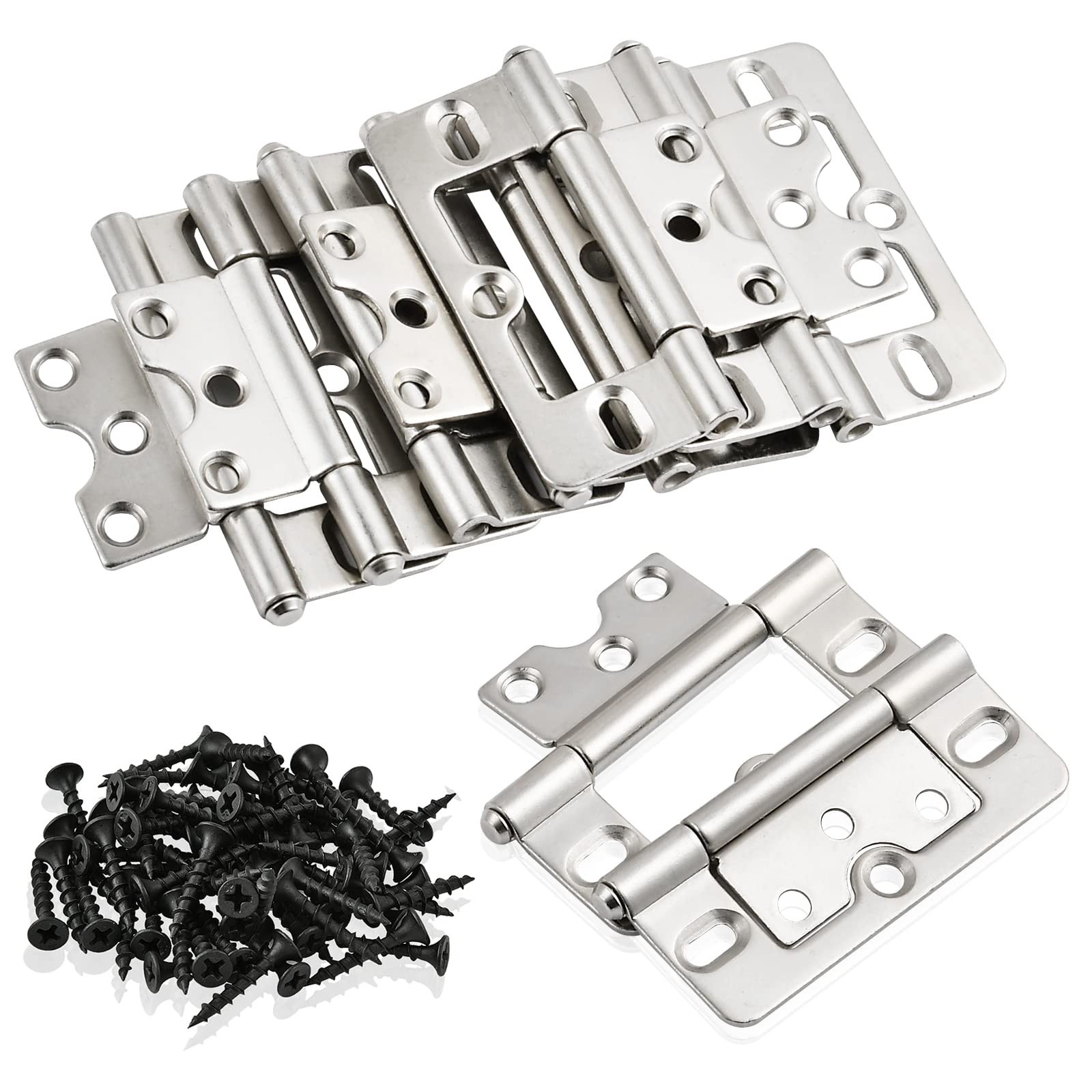 Non Mortise Door Hinges,Rustproof Non Mortise Hinges 3 Inch, Quiet Smooth Hea...