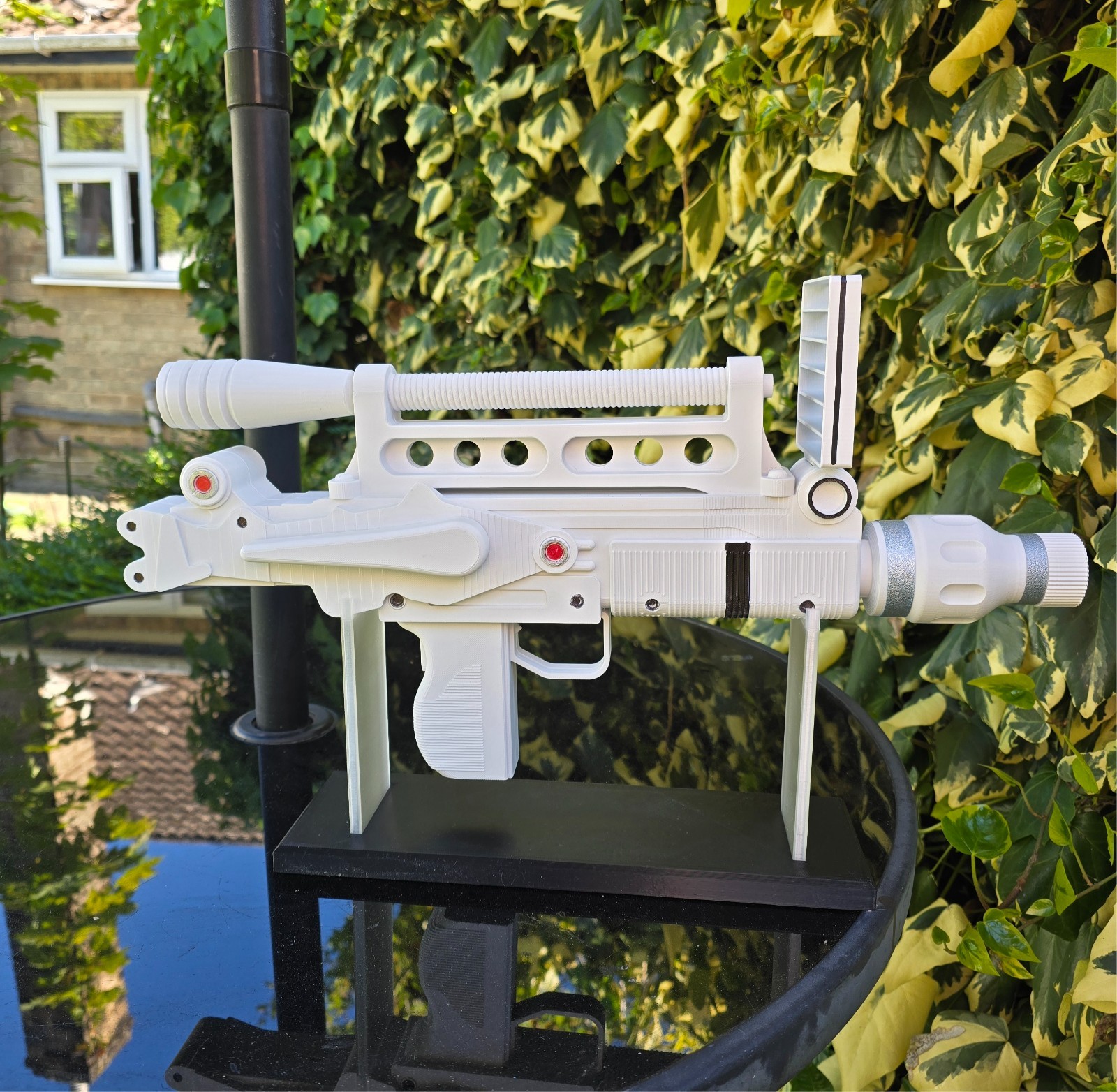 Moonraker Laser Style Sci-Fi Prop Full-Size White Edition - 3D Printed Fan-Made