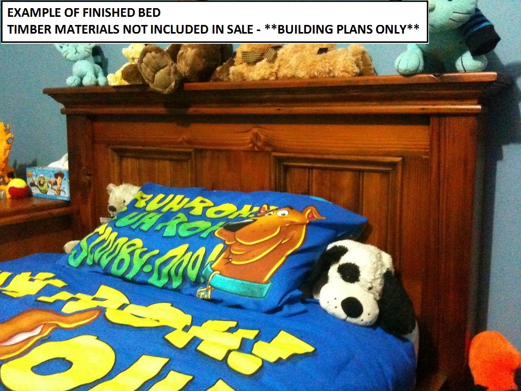 BUILDING PLANS FOR CRAFTON QUEEN SIZE TIMBER BED - MAKE YOUR OWN & SAVE $$$