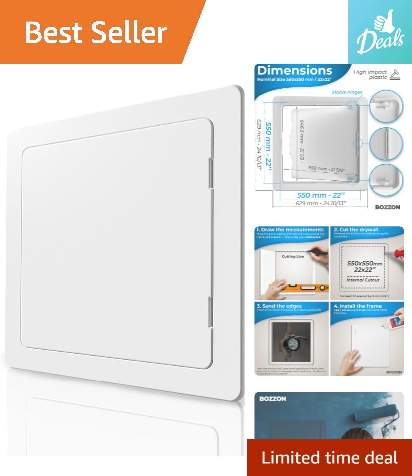 Modern 22" x 22" Access Panel - Impact-Resistant Cover for Plumbing & Wiring