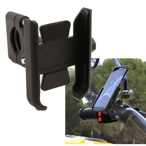 Motorcycle Cell Phone Holder Universal GPS Handlebar Mount Bike Bicycle Scooter
