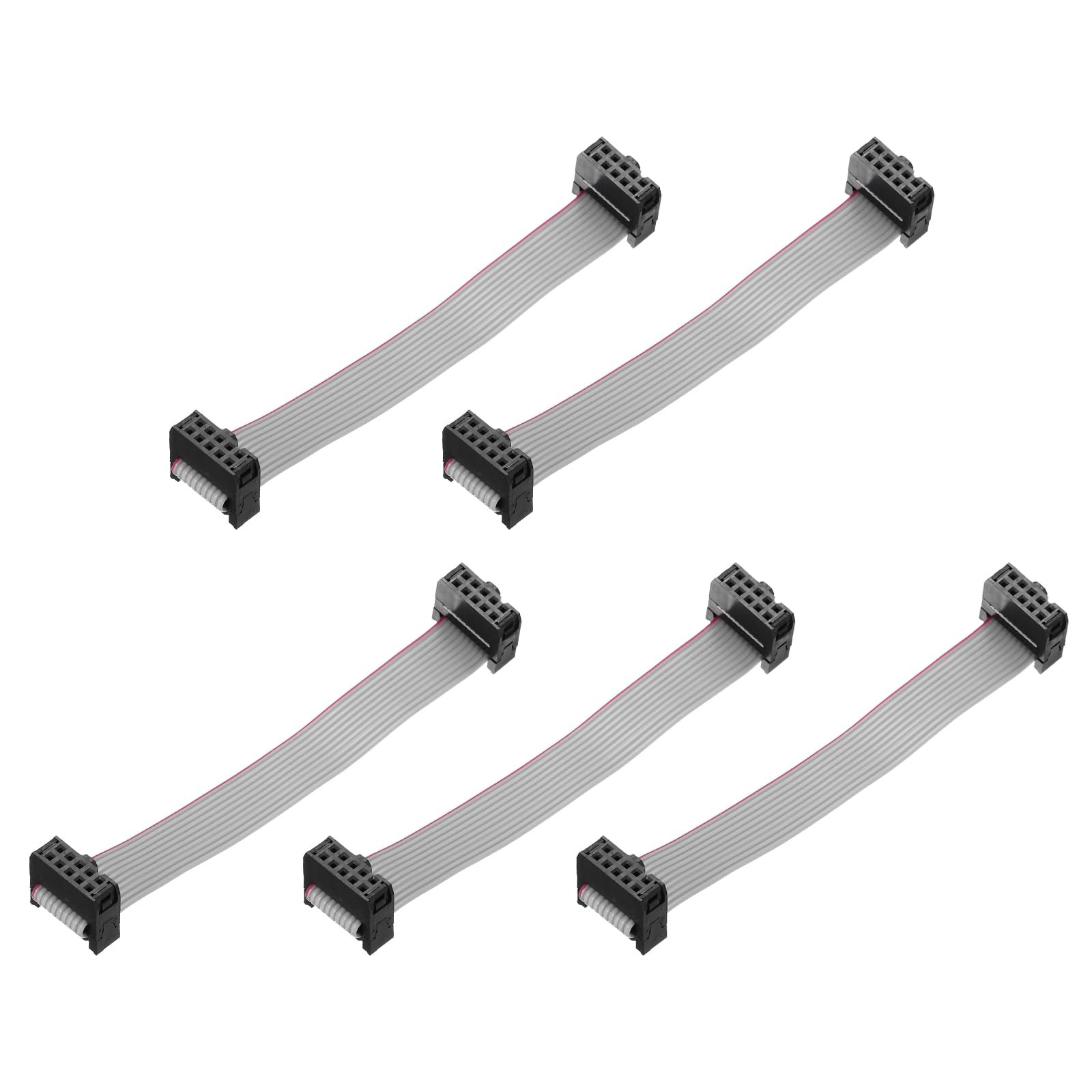 5 PCS IDC Flat Ribbon Cable 2.54mm Pitch 12mm Width 10cm Long 10 Pin FC