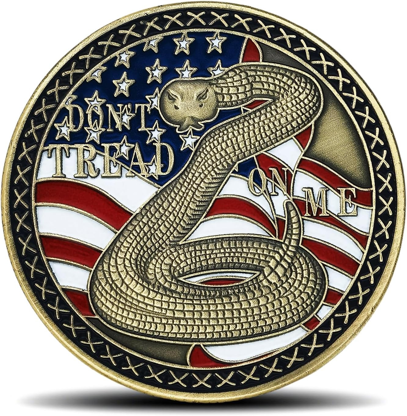 Don'T Tread on Me Challenge Coins American Freedom Enthusiasts Coin