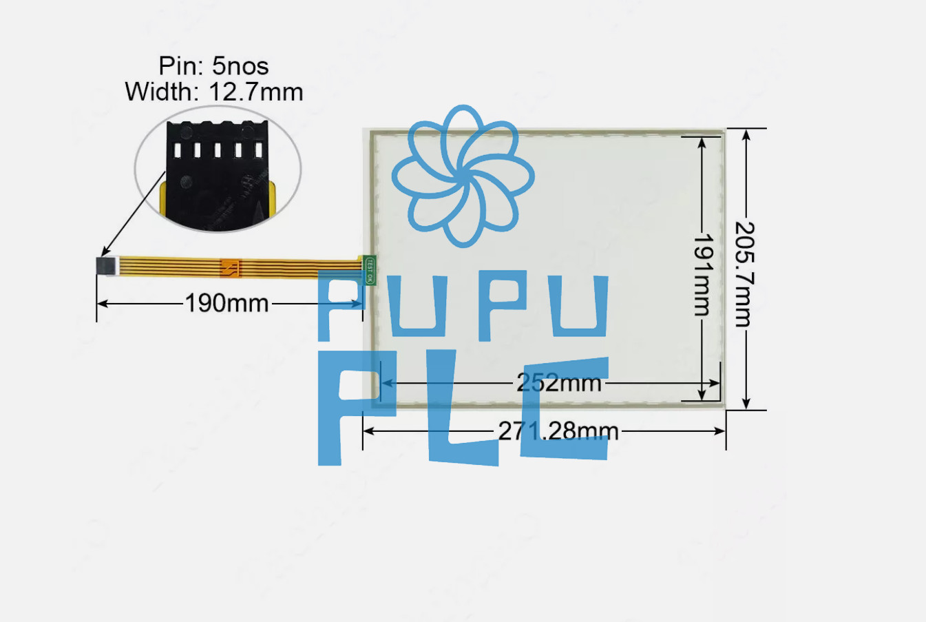 1PCS Touch Screen for HIGGSTEC T121S-5RA006N-0A18R0-200FH Panel Replacement