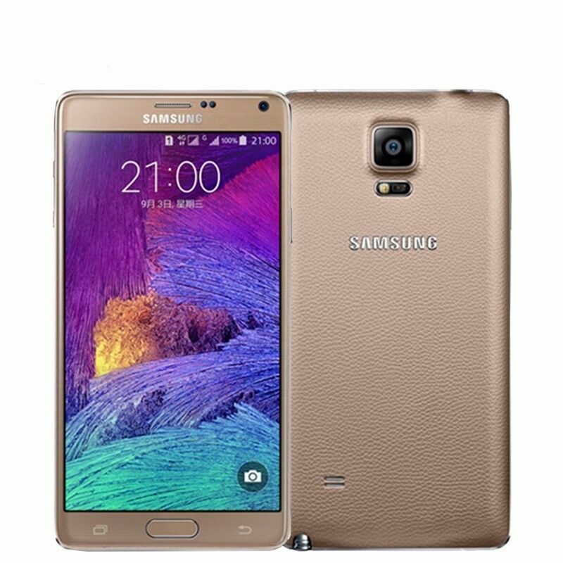 Samsung Galaxy Note 4 SM-N910V 32GB Verizon Unlocked Smartphone Gold Good B+ US