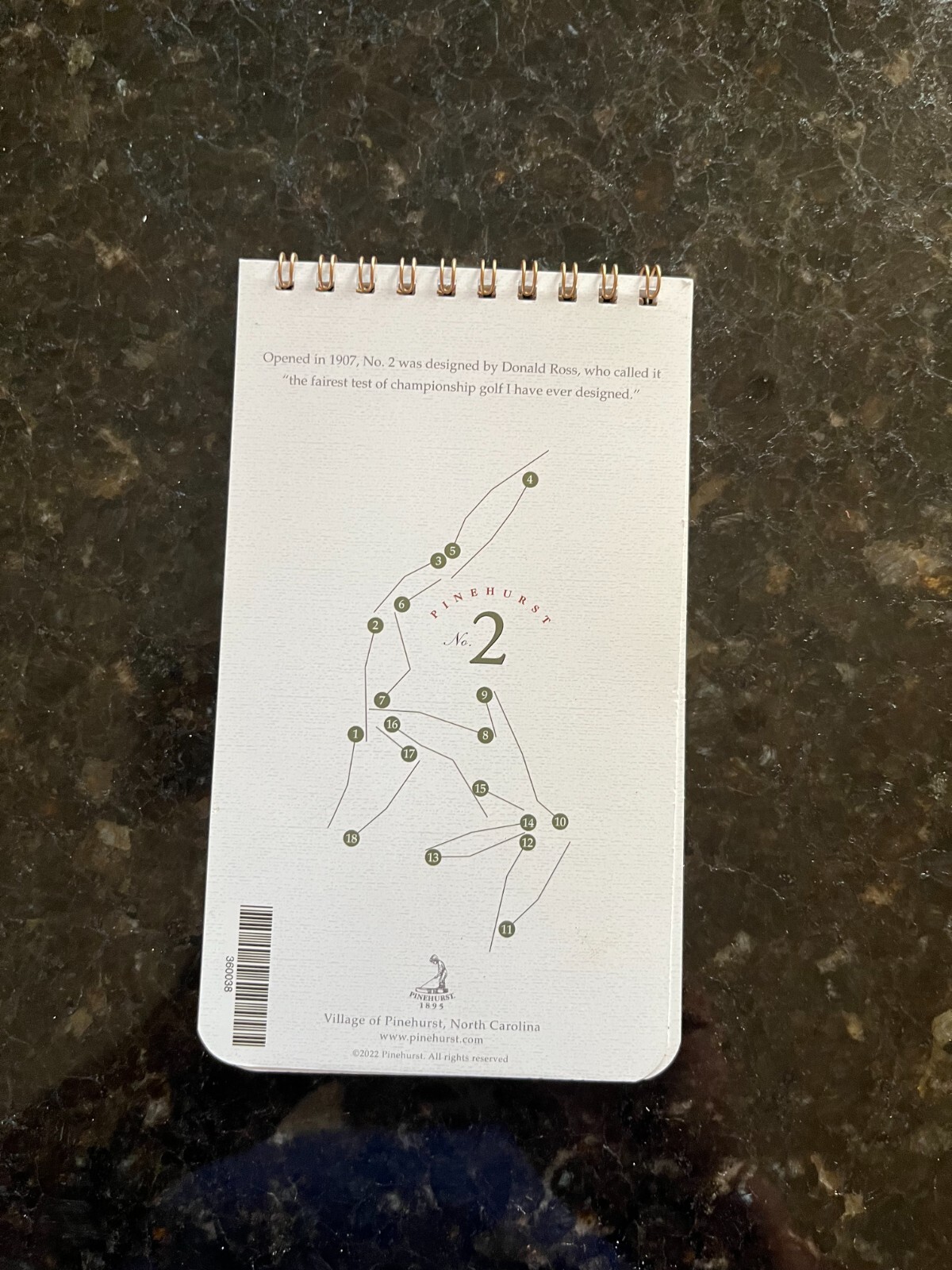 PINEHURST #2 NEW OFFICIAL GOLF COURSE OFFICIAL YARDAGE GUIDE U.S. OPEN