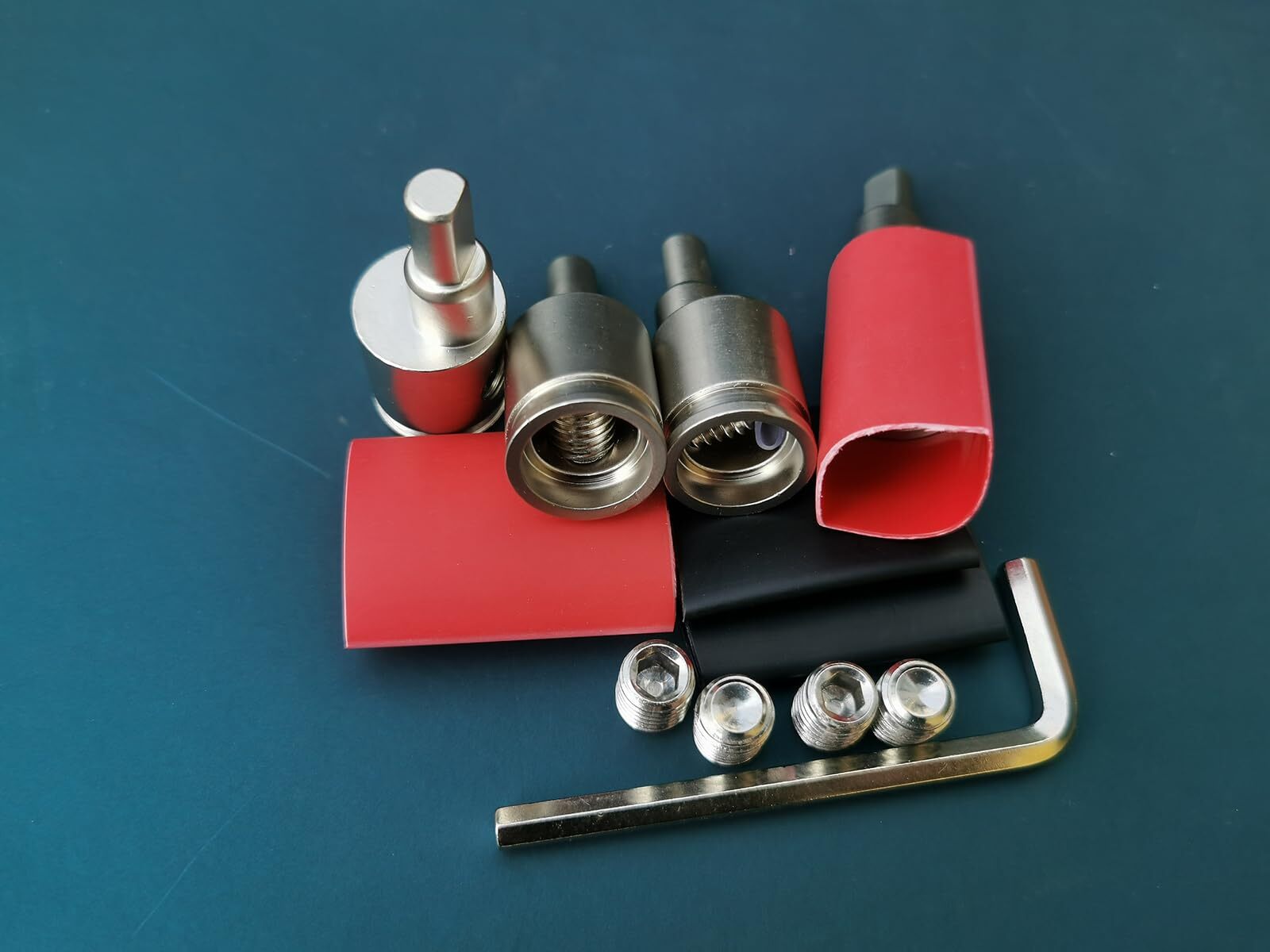 Wire Reducer 4 to 8 Gauge 4 Pack Amp Input Power Ground Adapter Brass Shrink
