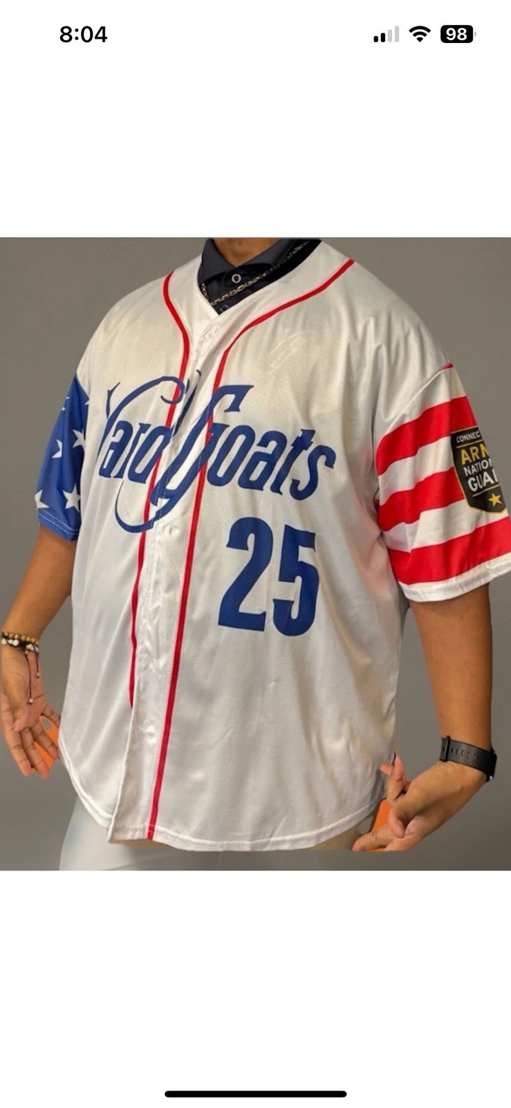 2025 SGA HARTFORD YARD GOATS - SIZE XL AVAILABLE JERSEY 4th JULY USA