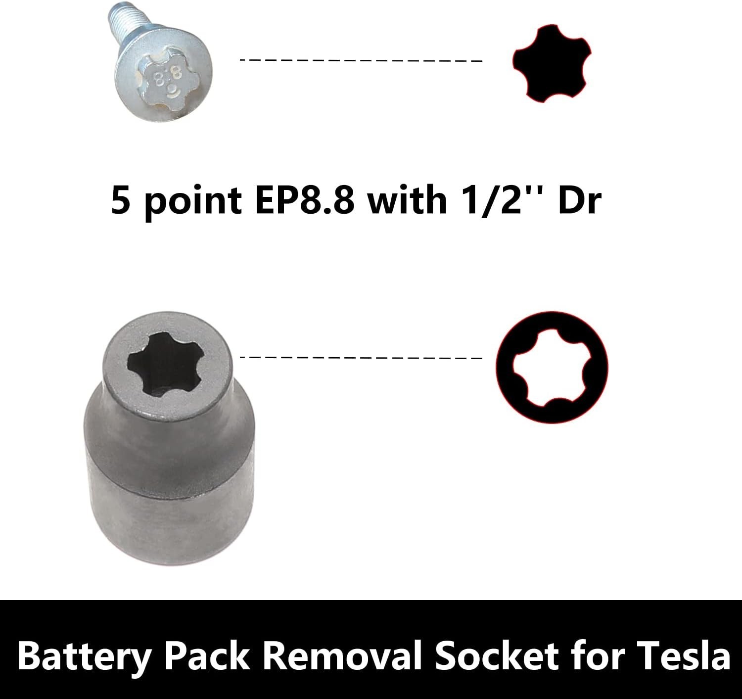 External Torx Plus Socket Set 6 Point EP Socket EP4, EP5, EP6, EP7, EP8, EP10...
